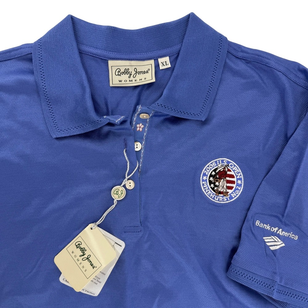 Bobby Jones Womens XL Golf Polo Shirt 2005 US Open Pinehurst Bank of America NEW